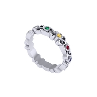 Women diamond ring 3d render - Thumbnail 6
