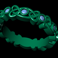 Women diamond ring 3d render - Thumbnail 7