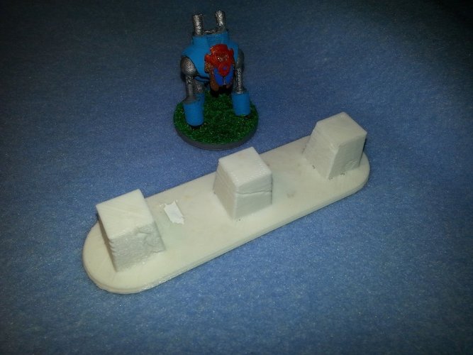 War Gaming Terrain - Concrete Barrier 3D Print 56837