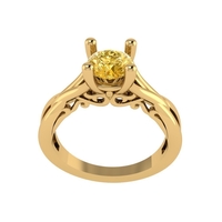 Women diamond ring 3d render - Thumbnail 4