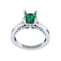 Women diamond ring 3d render - Thumbnail 6