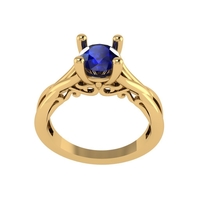 Women diamond ring 3d render - Thumbnail 7