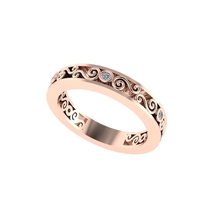 Women diamond ring 3d render - Thumbnail 2