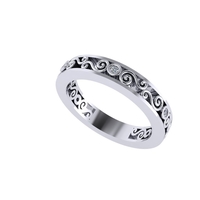 Women diamond ring 3d render - Thumbnail 3