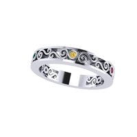 Women diamond ring 3d render - Thumbnail 4