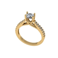 Women diamond ring 3d render - Thumbnail 1