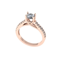 Women diamond ring 3d render - Thumbnail 2