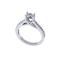 Women diamond ring 3d render - Thumbnail 3