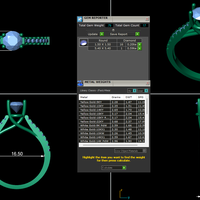 Women diamond ring 3d render - Thumbnail 9
