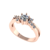 Women diamond ring 3d render - Thumbnail 2