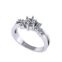Women diamond ring 3d render - Thumbnail 3