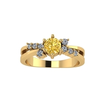 Women diamond ring 3d render - Thumbnail 4