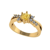 Women diamond ring 3d render - Thumbnail 7