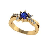 Women diamond ring 3d render - Thumbnail 8