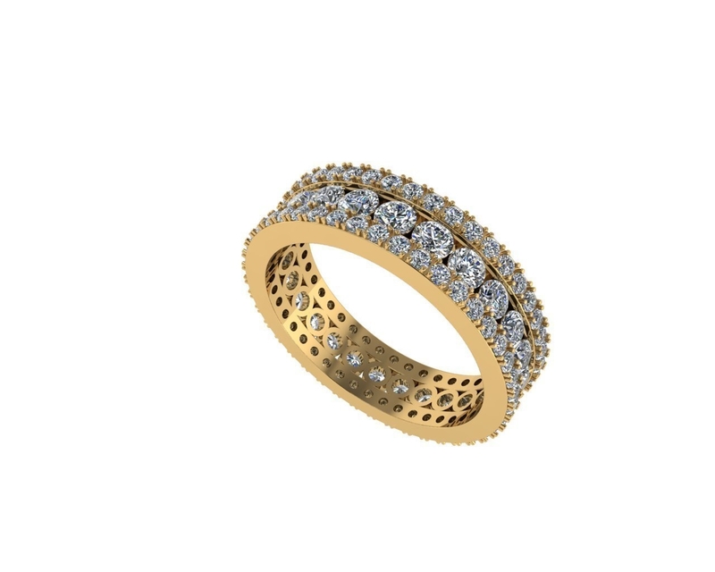Women diamond ring 3d render