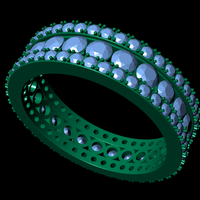 Women diamond ring 3d render - Thumbnail 7