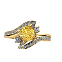 Women diamond ring 3d render - Thumbnail 4