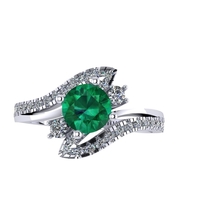 Women diamond ring 3d render - Thumbnail 6