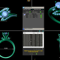 Women diamond ring 3d render - Thumbnail 7