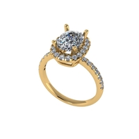 Women diamond ring 3d render - Thumbnail 1