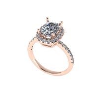 Women diamond ring 3d render - Thumbnail 2