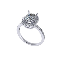 Women diamond ring 3d render - Thumbnail 3
