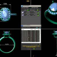 Women diamond ring 3d render - Thumbnail 8