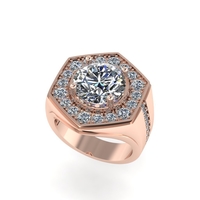 Men diamond ring 3d render - big version - Thumbnail 2
