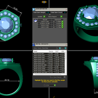 Men diamond ring 3d render - big version - Thumbnail 9