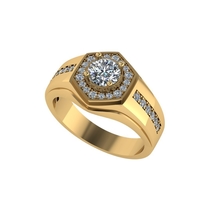 Men diamond ring 3d render - small version - Thumbnail 1