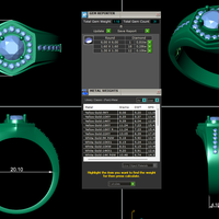 Men diamond ring 3d render - small version - Thumbnail 9