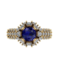 Women diamond ring 3d render - Thumbnail 4