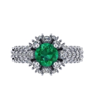 Women diamond ring 3d render - Thumbnail 6