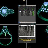 Women diamond ring 3d render - Thumbnail 9