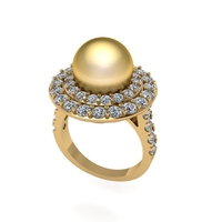 Women diamond ring 3d render - Thumbnail 4