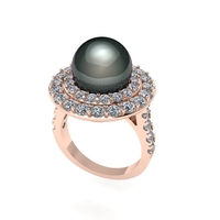 Women diamond ring 3d render - Thumbnail 8