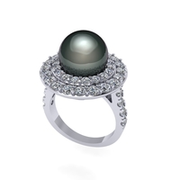 Women diamond ring 3d render - Thumbnail 9