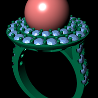 Women diamond ring 3d render - Thumbnail 10