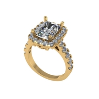 Women diamond ring 3d render - Thumbnail 1