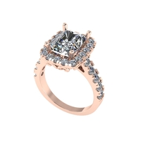 Women diamond ring 3d render - Thumbnail 2