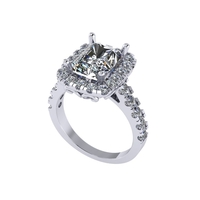 Women diamond ring 3d render - Thumbnail 3