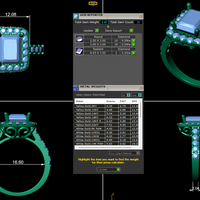 Women diamond ring 3d render - Thumbnail 11