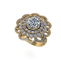 Women diamond ring 3d render - Thumbnail 1