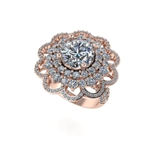 Women diamond ring 3d render - Thumbnail 2