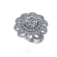 Women diamond ring 3d render - Thumbnail 3