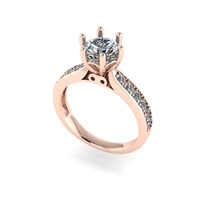 Women diamond ring 3d render - Thumbnail 2