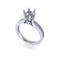 Women diamond ring 3d render - Thumbnail 3