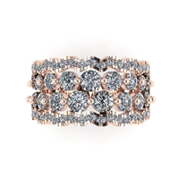 Women diamond ring 3d render - Thumbnail 5