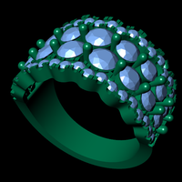 Women diamond ring 3d render - Thumbnail 7