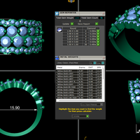 Women diamond ring 3d render - Thumbnail 8
